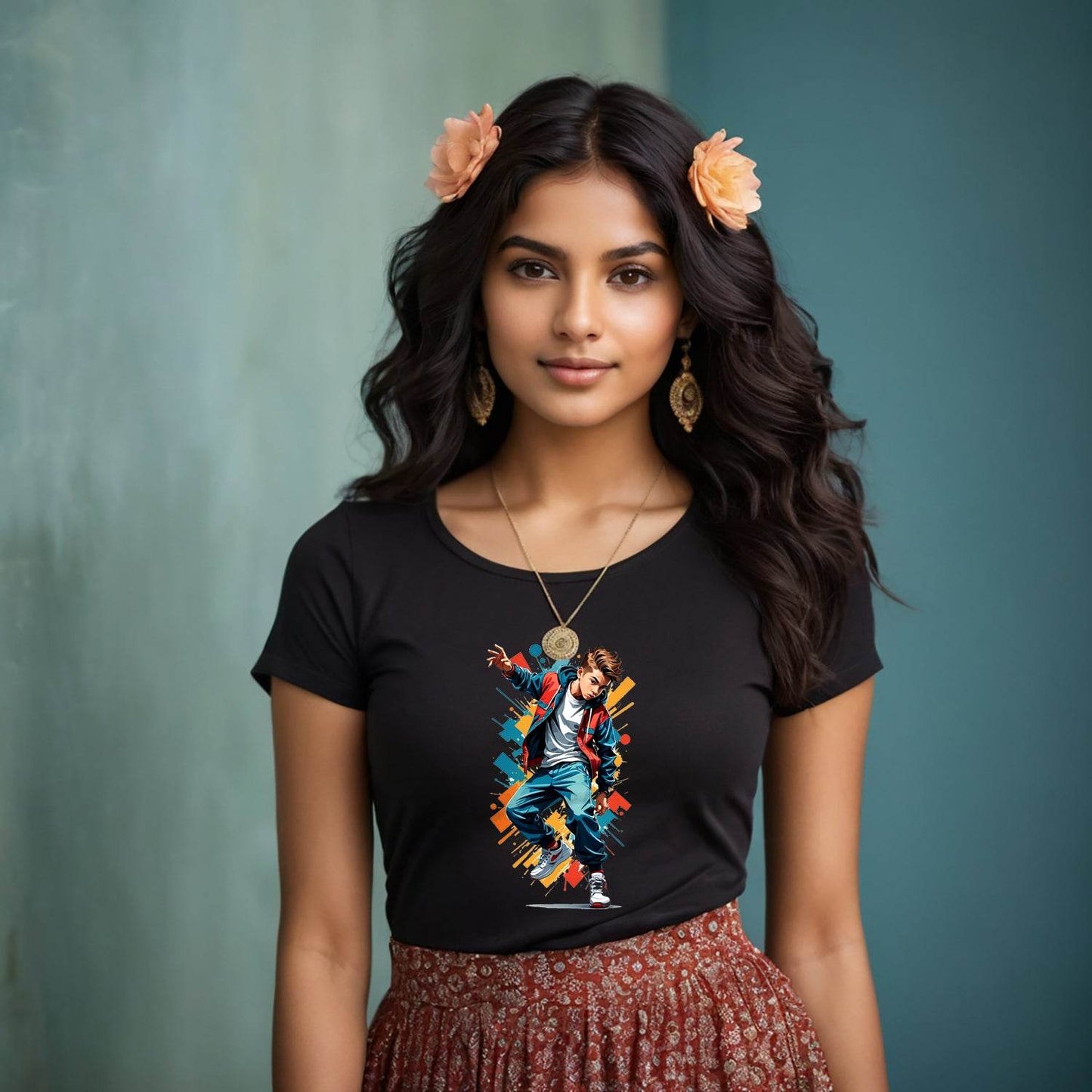 Dance With Splash - Unisex Round Neck Regular Fit 100% Combed Cotton Half Sleeve T-Shirt - Mojilo Mart
