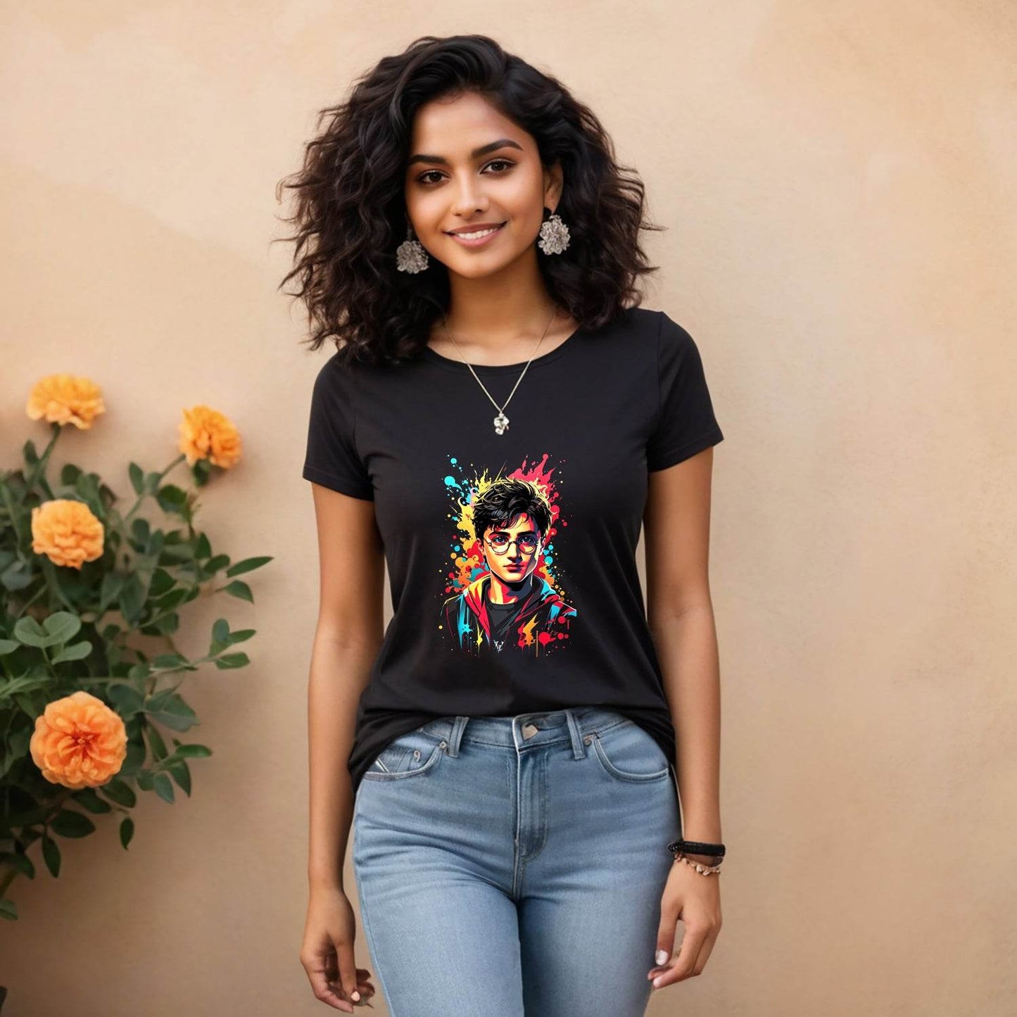 Harry Potter Sassy - Unisex Round Neck Regular Fit 100% Combed Cotton Half Sleeve T-Shirt - Mojilo Mart