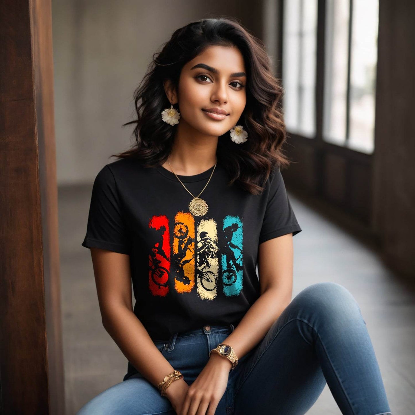 Life Is Like A Bicycle - Unisex Round Neck Regular Fit 100% Combed Cotton Half Sleeve T-Shirt - Mojilo Mart