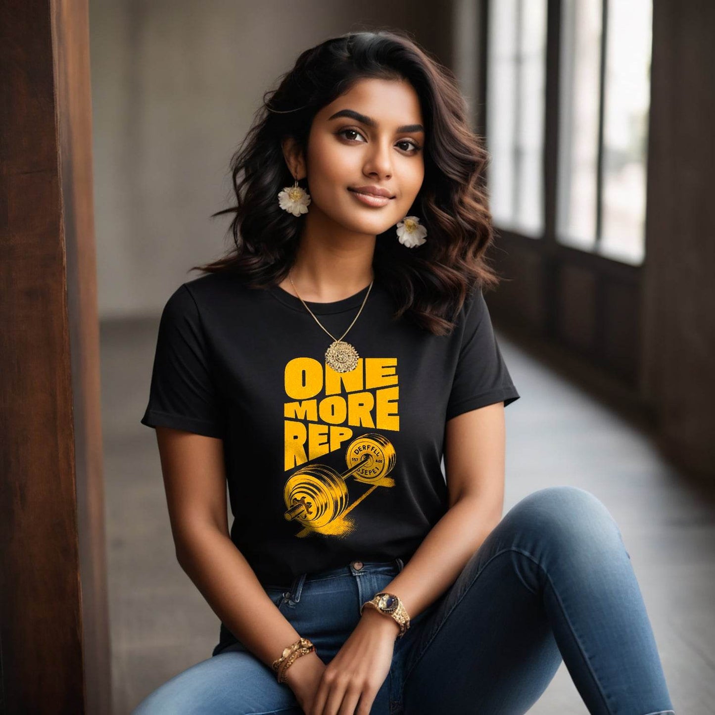 One More Rep - Unisex Round Neck Regular Fit 100% Combed Cotton Half Sleeve T-Shirt - Mojilo Mart