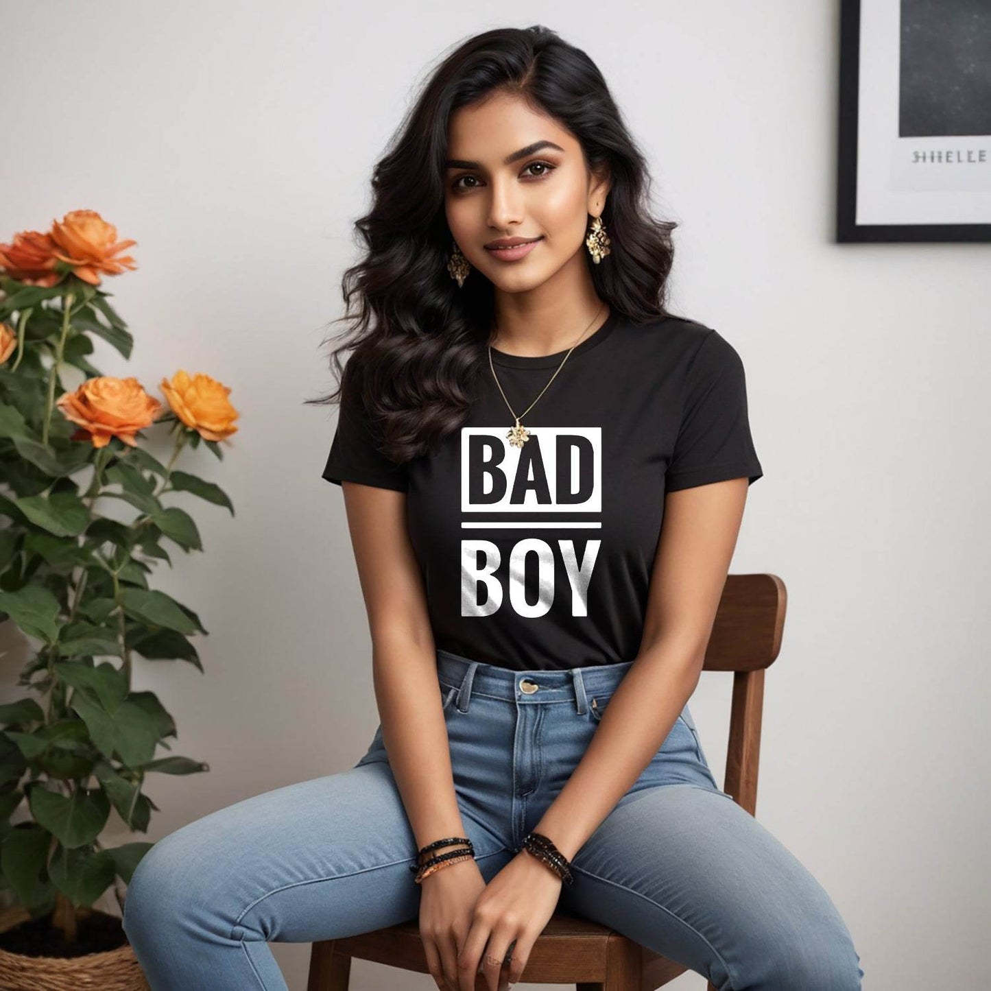 BAD BOY - Unisex Round Neck Regular Fit 100% Combed Cotton Half Sleeve T-Shirt - Mojilo Mart