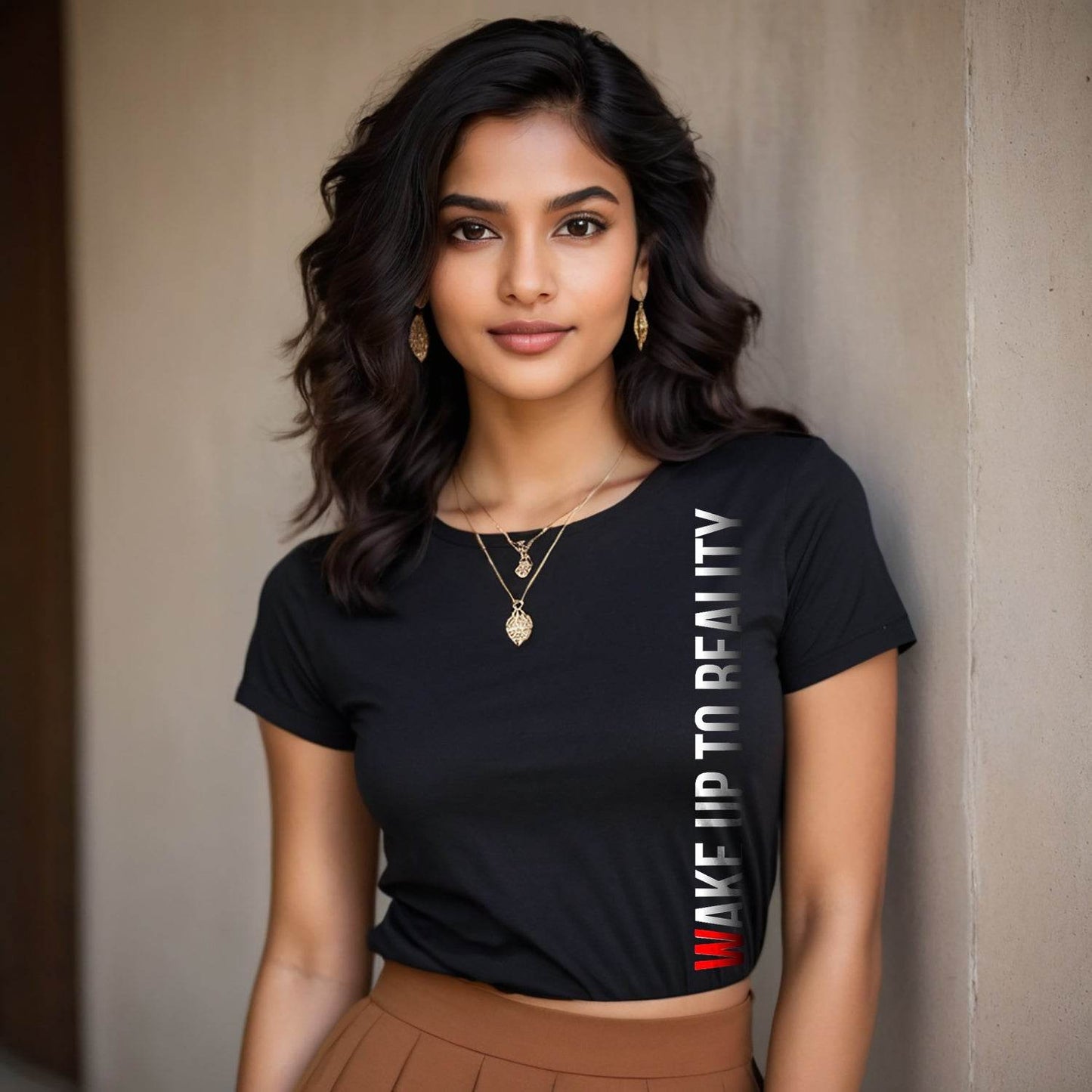 Wake Up To Reality - Unisex Round Neck Regular Fit 100% Combed Cotton Half Sleeve T-Shirt - Mojilo Mart