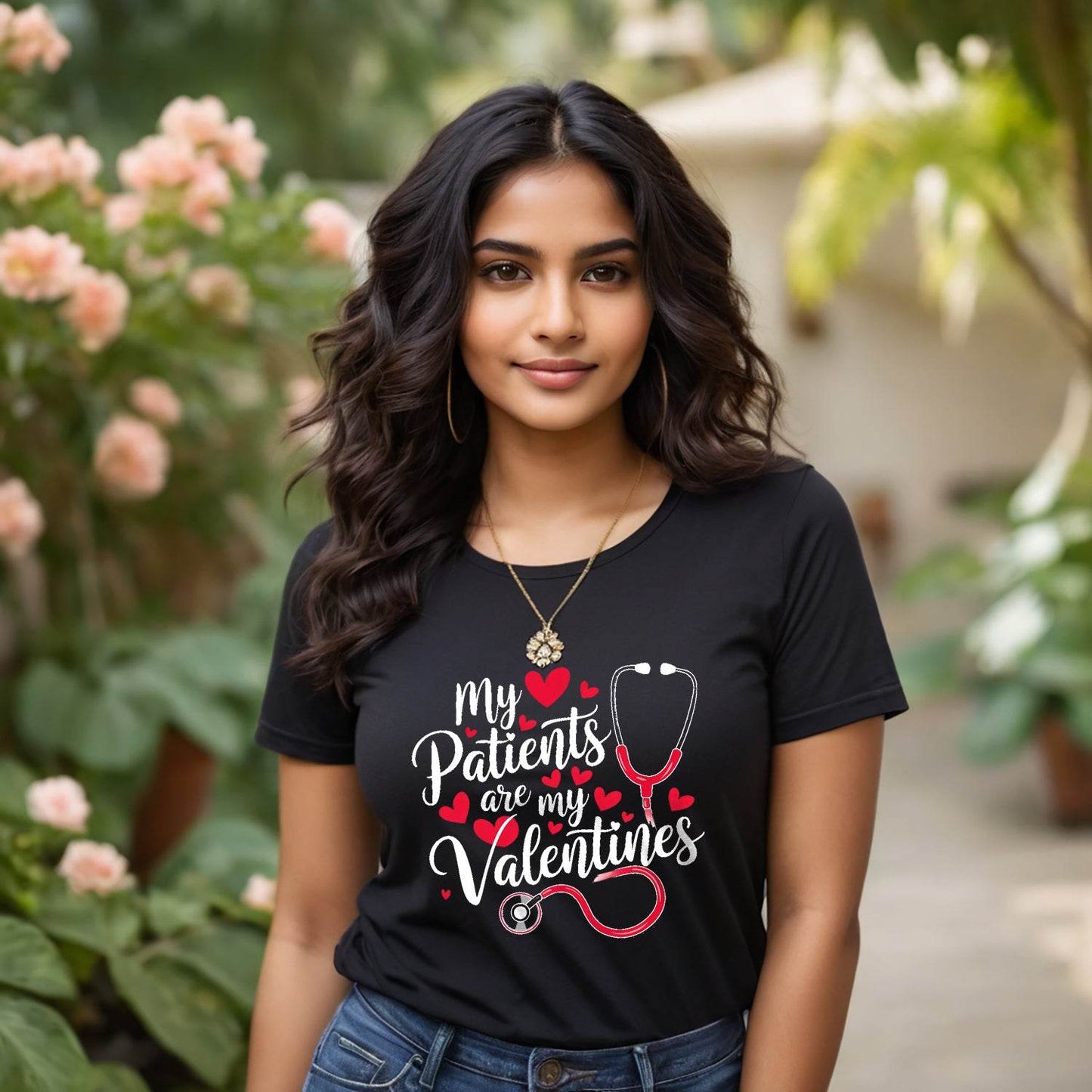 My Patients are MY Valentines - Unisex Round Neck Regular Fit 100% Combed Cotton Half Sleeve T-Shirt - Mojilo Mart