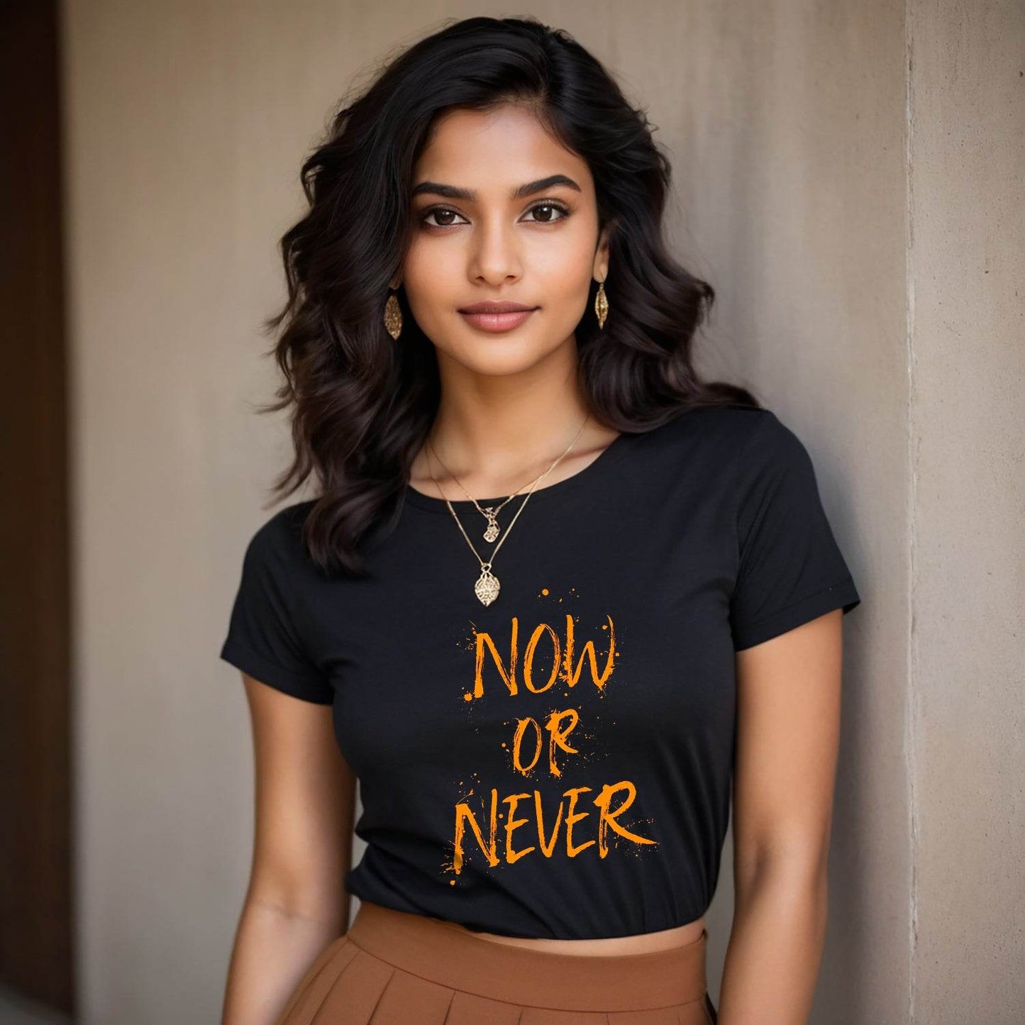 Now Or Never - Unisex Round Neck Regular Fit 100% Combed Cotton Half Sleeve T-Shirt - Mojilo Mart