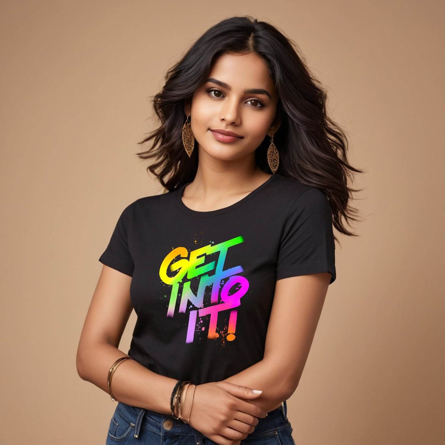 GEL INTO IT - Unisex Round Neck Regular Fit 100% Combed Cotton Half Sleeve T-Shirt - Mojilo Mart