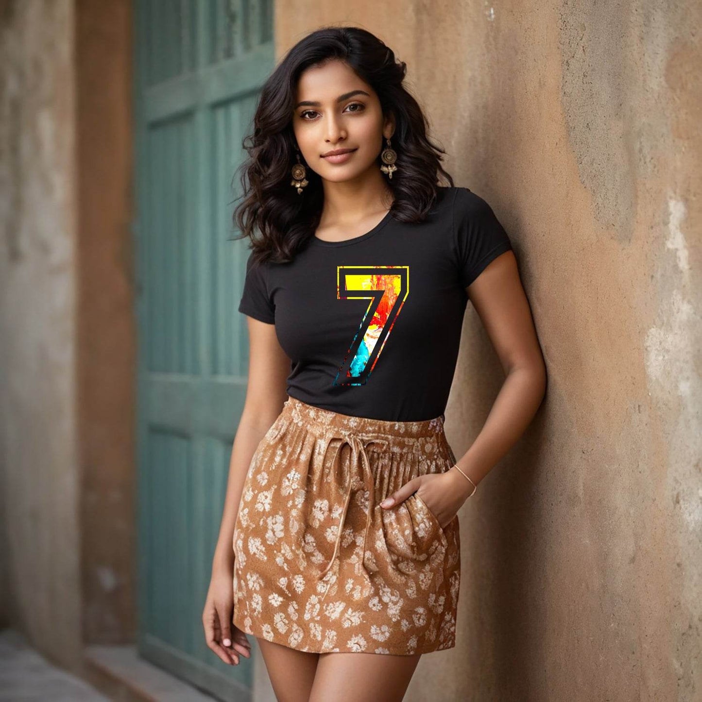 7th Alphabet Adventure TShirt - Unisex Round Neck Regular Fit 100% Combed Cotton Half Sleeve T-Shirt - Mojilo Mart