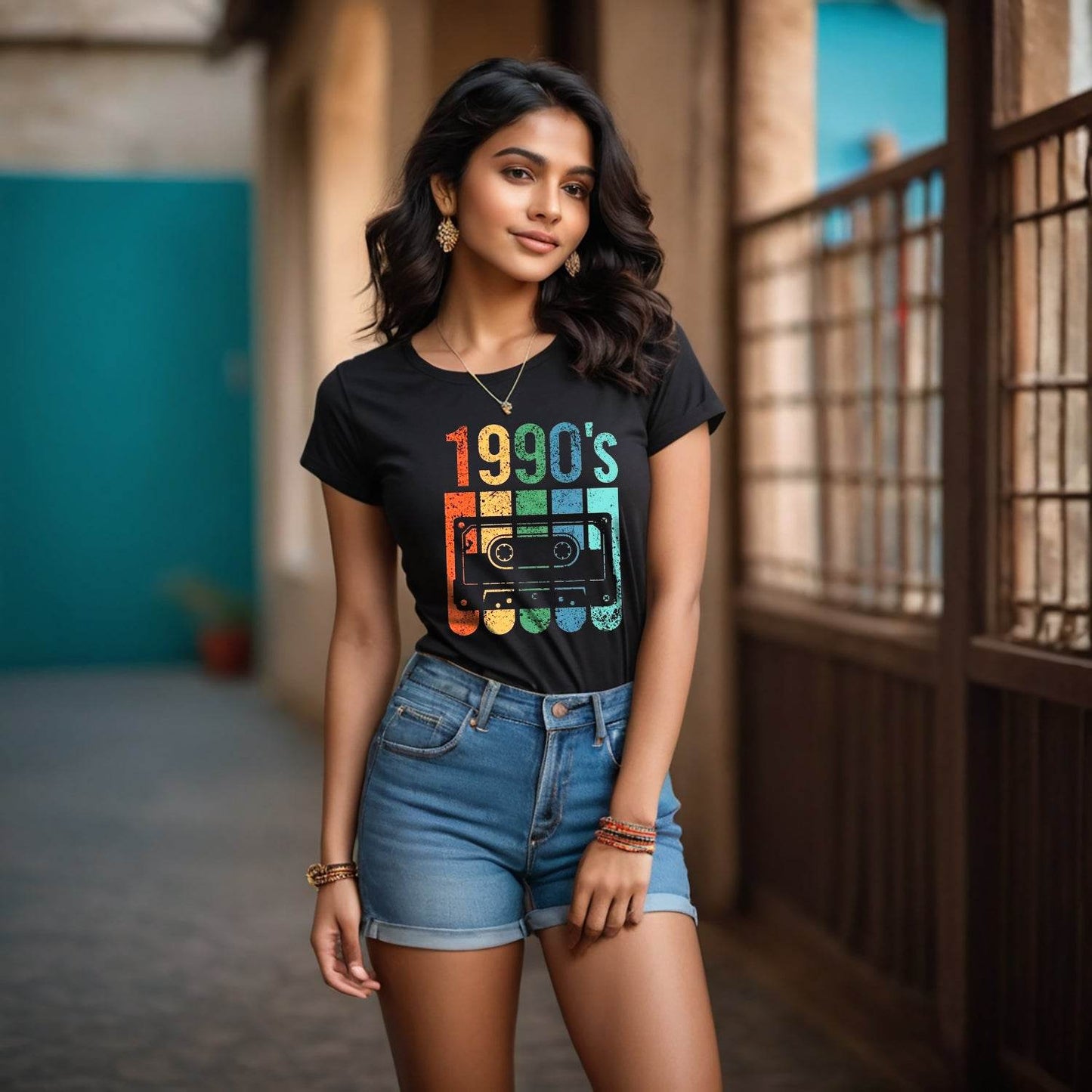 1990's Cassette Tape - Unisex Round Neck Regular Fit 100% Combed Cotton Half Sleeve T-Shirt - Mojilo Mart