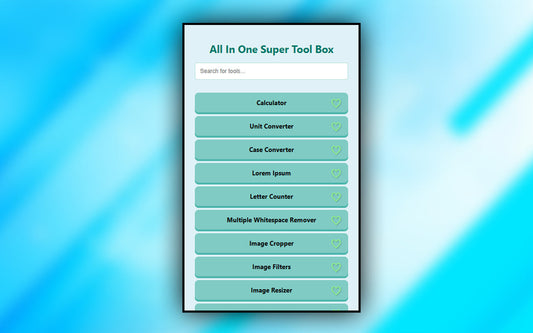 All In One Super Tool Box - Google Extension for Chrome Web Store