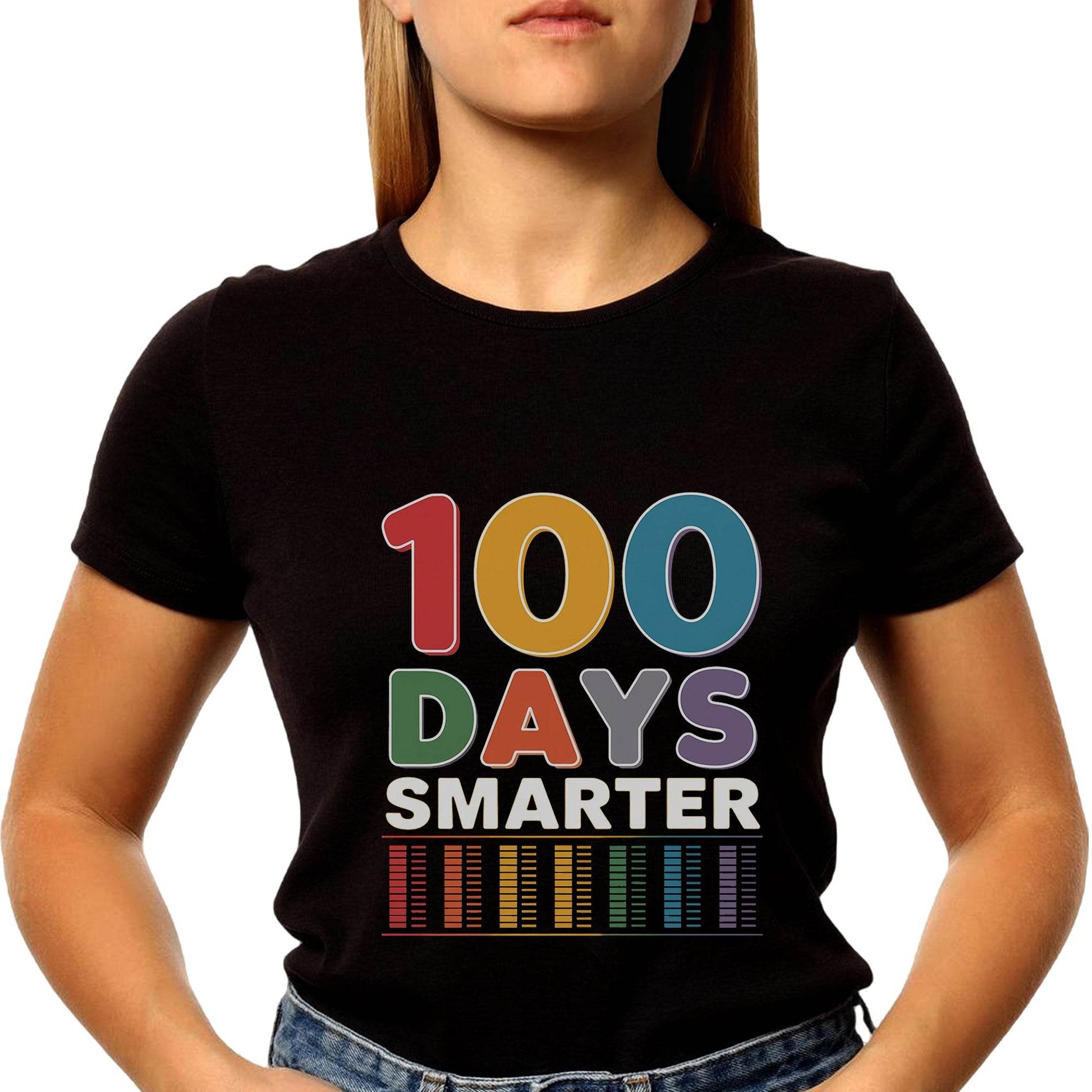 100 DAYS SMARTER - Unisex Round Neck Regular Fit 100% Combed Cotton Half Sleeve T-Shirt - Mojilo Mart