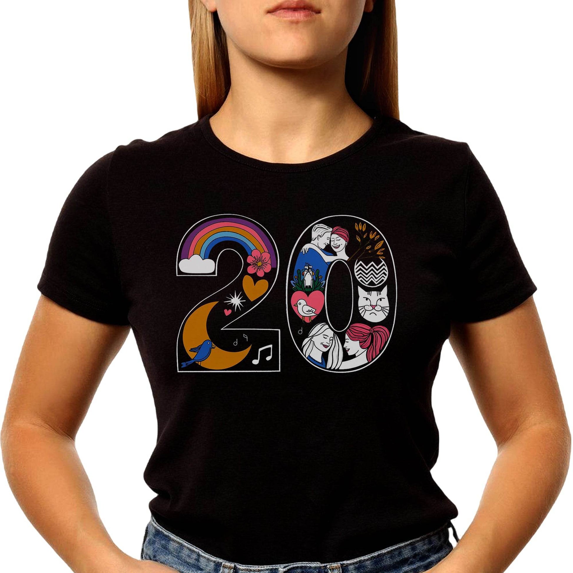 20th Birthday Born - Unisex Round Neck Regular Fit 100% Combed Cotton Half Sleeve T-Shirt - Mojilo Mart