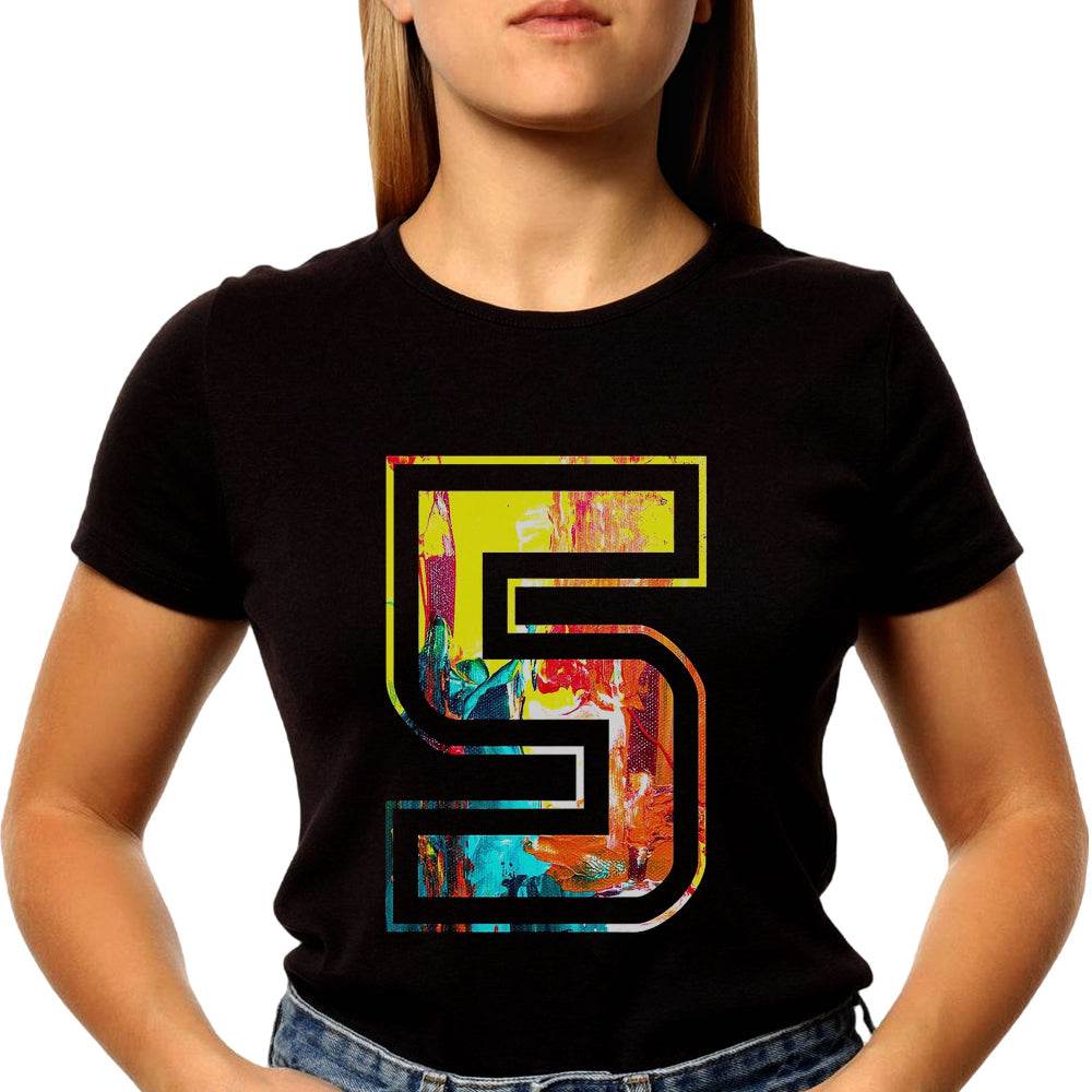 5TH - Unisex Round Neck Regular Fit 100% Combed Cotton Half Sleeve T-Shirt - Mojilo Mart