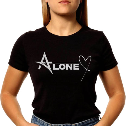 ALONE Heart - Unisex Round Neck Regular Fit 100% Combed Cotton Half Sleeve T-Shirt - Mojilo Mart