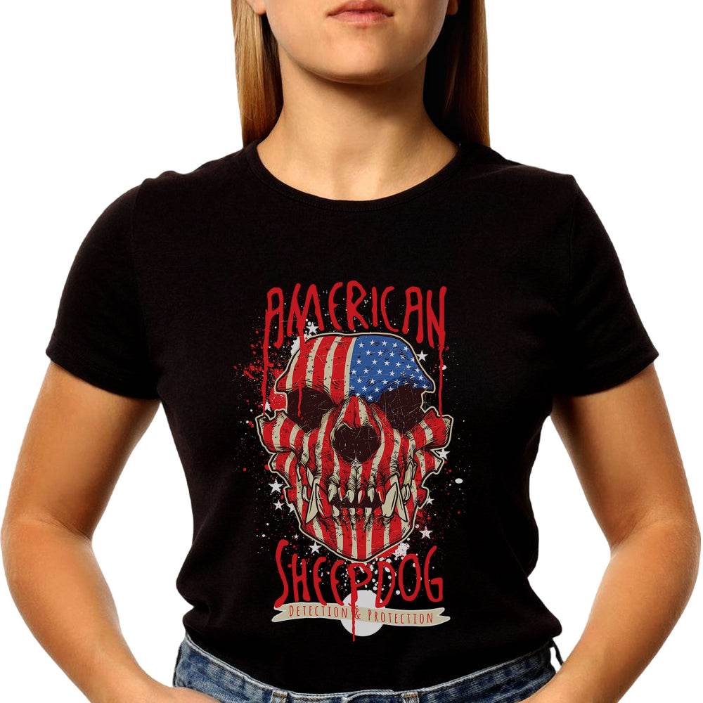 AMERICAN SHEEP DOG - Unisex Round Neck Regular Fit 100% Combed Cotton Half Sleeve T-Shirt - Mojilo Mart