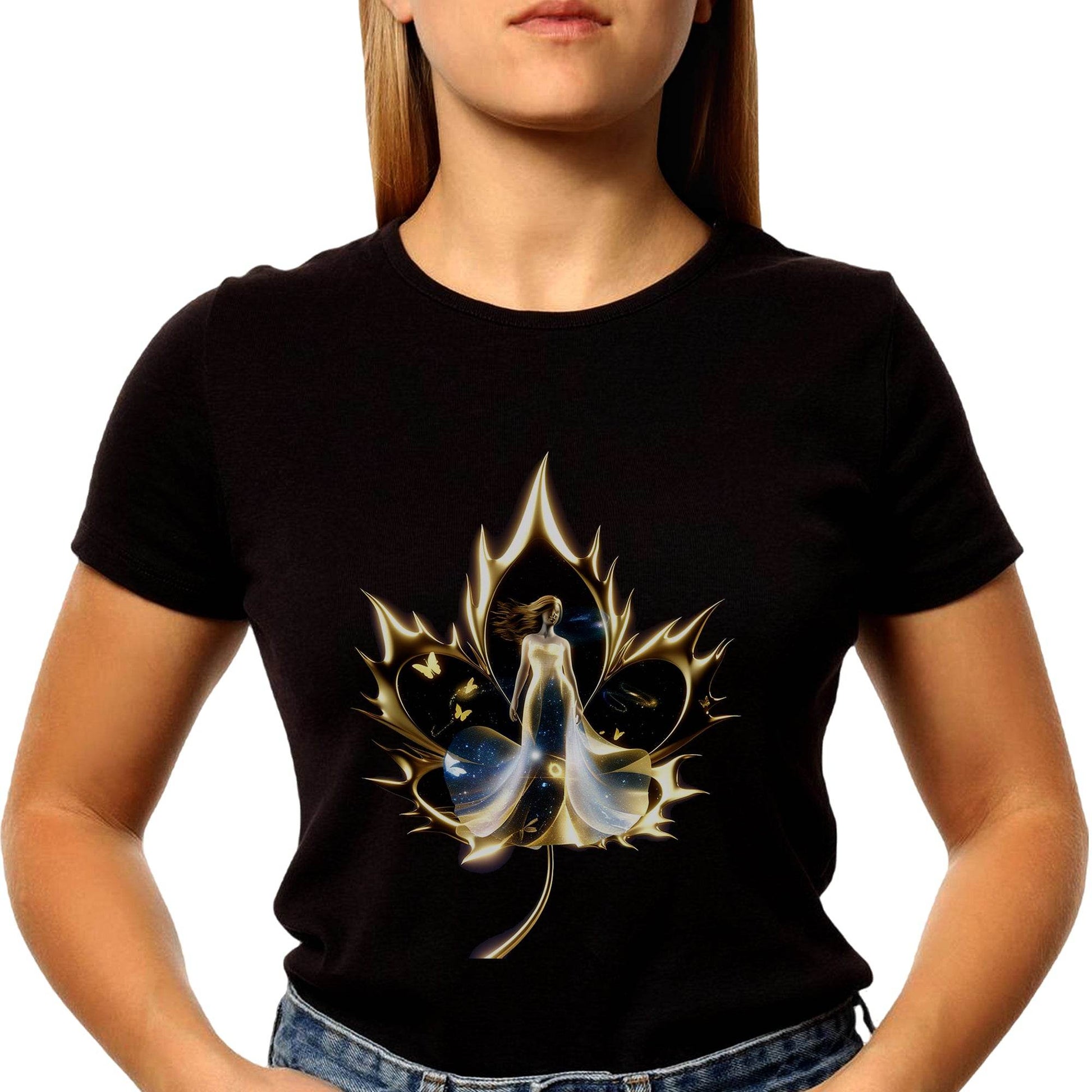 ANGLE GOLDEN ART - Unisex Round Neck Regular Fit 100% Combed Cotton Half Sleeve T-Shirt - Mojilo Mart