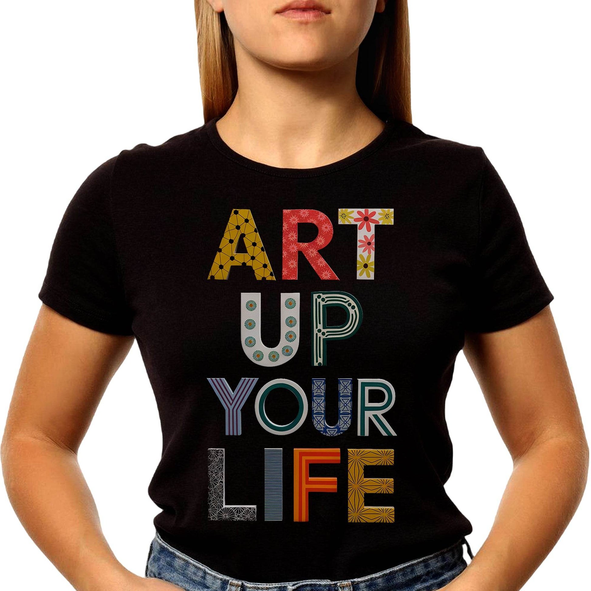 ART UP YOUR LIFE - Unisex Round Neck Regular Fit 100% Combed Cotton Half Sleeve T-Shirt - Mojilo Mart