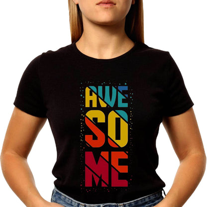 AWE SO ME - Unisex Round Neck Regular Fit 100% Combed Cotton Half Sleeve T-Shirt - Mojilo Mart