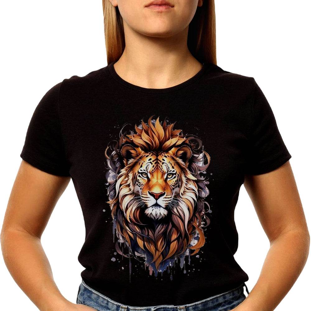 A Lion Leo Zodiac - Unisex Round Neck Regular Fit 100% Combed Cotton Half Sleeve T-Shirt - Mojilo Mart
