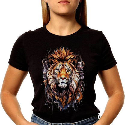 A Lion Leo Zodiac - Unisex Round Neck Regular Fit 100% Combed Cotton Half Sleeve T-Shirt - Mojilo Mart