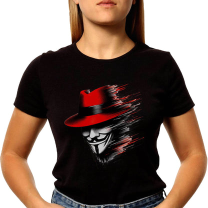 American Movie V for Vendetta T Shirt Casual Anonymous Mask - Unisex Round Neck Regular Fit 100% Combed Cotton Half Sleeve T-Shirt - Mojilo Mart
