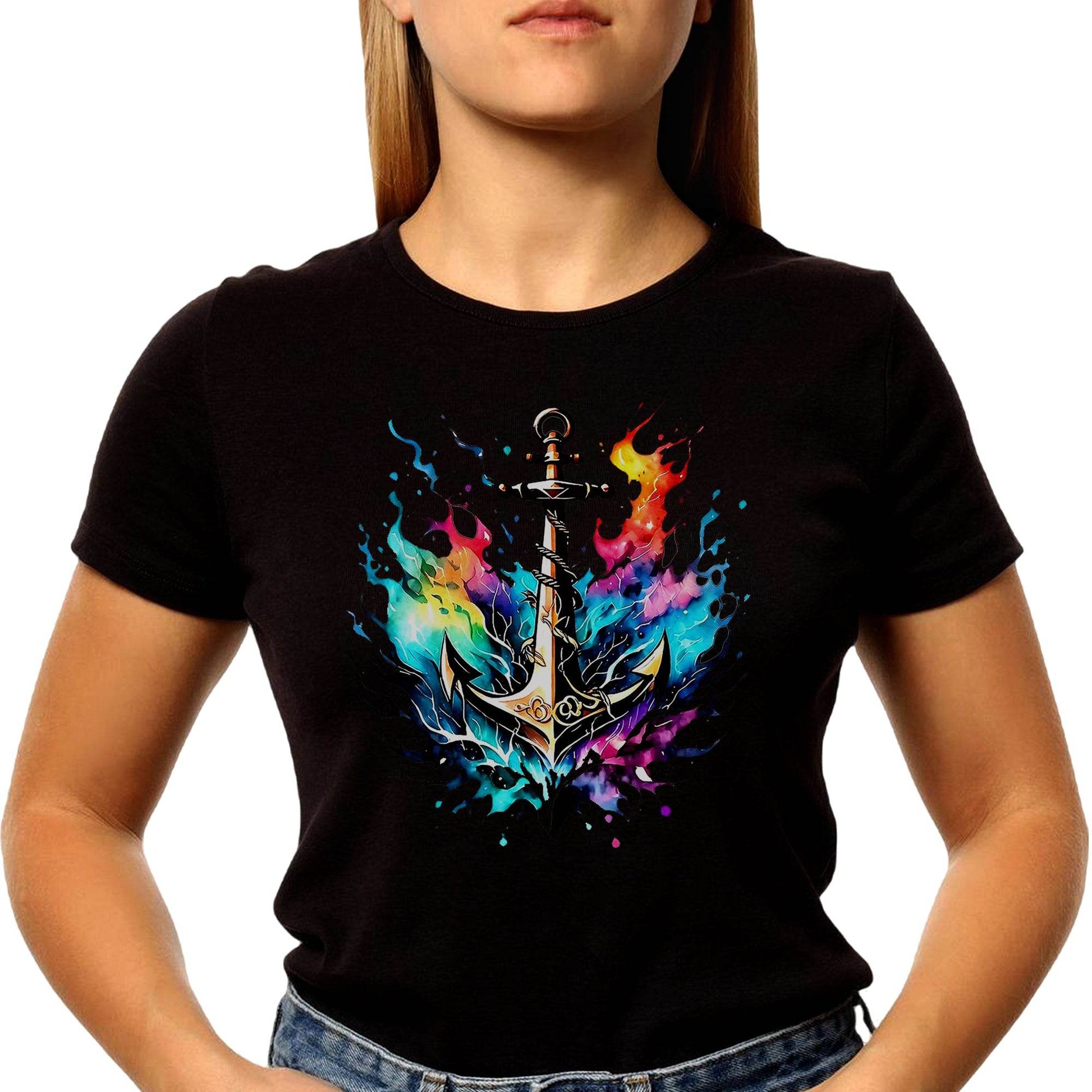Anchor Patch - Unisex Round Neck Regular Fit 100% Combed Cotton Half Sleeve T-Shirt - Mojilo Mart
