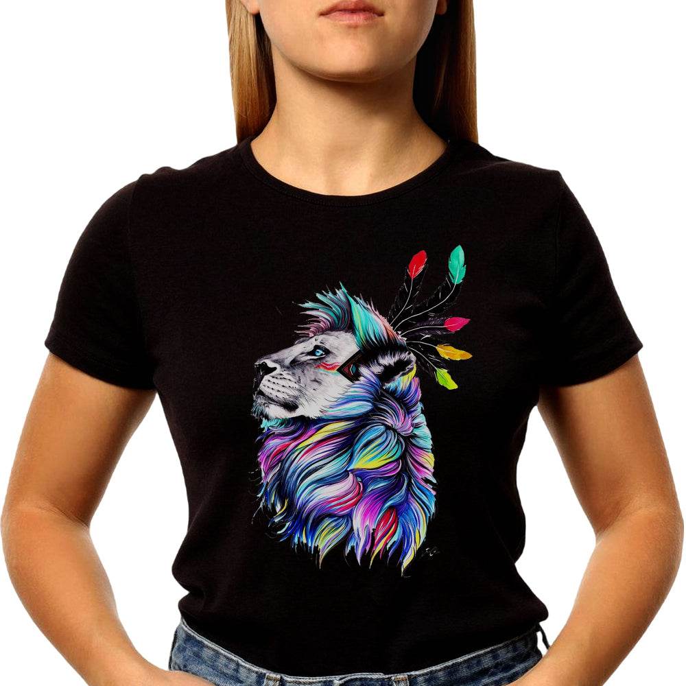 Artistic Lion Premium T-Shirt - Unisex Round Neck Regular Fit 100% Combed Cotton Half Sleeve T-Shirt - Mojilo Mart