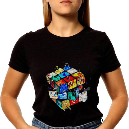 Artistic cube - Unisex Round Neck Regular Fit 100% Combed Cotton Half Sleeve T-Shirt - Mojilo Mart