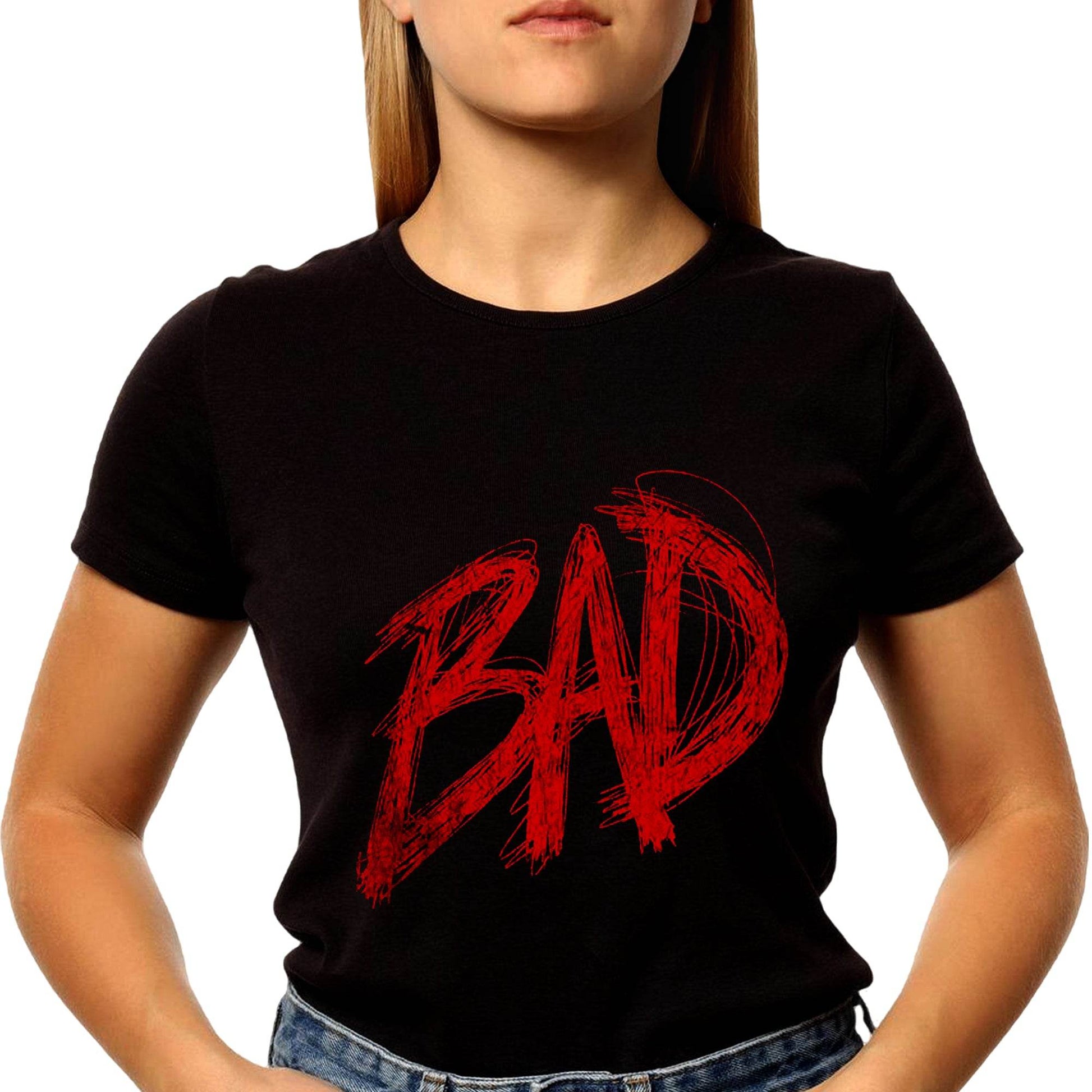 BAD RED - Unisex Round Neck Regular Fit 100% Combed Cotton Half Sleeve T-Shirt - Mojilo Mart