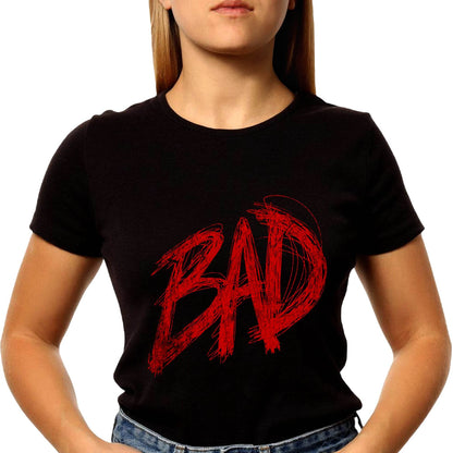 BAD RED - Unisex Round Neck Regular Fit 100% Combed Cotton Half Sleeve T-Shirt - Mojilo Mart