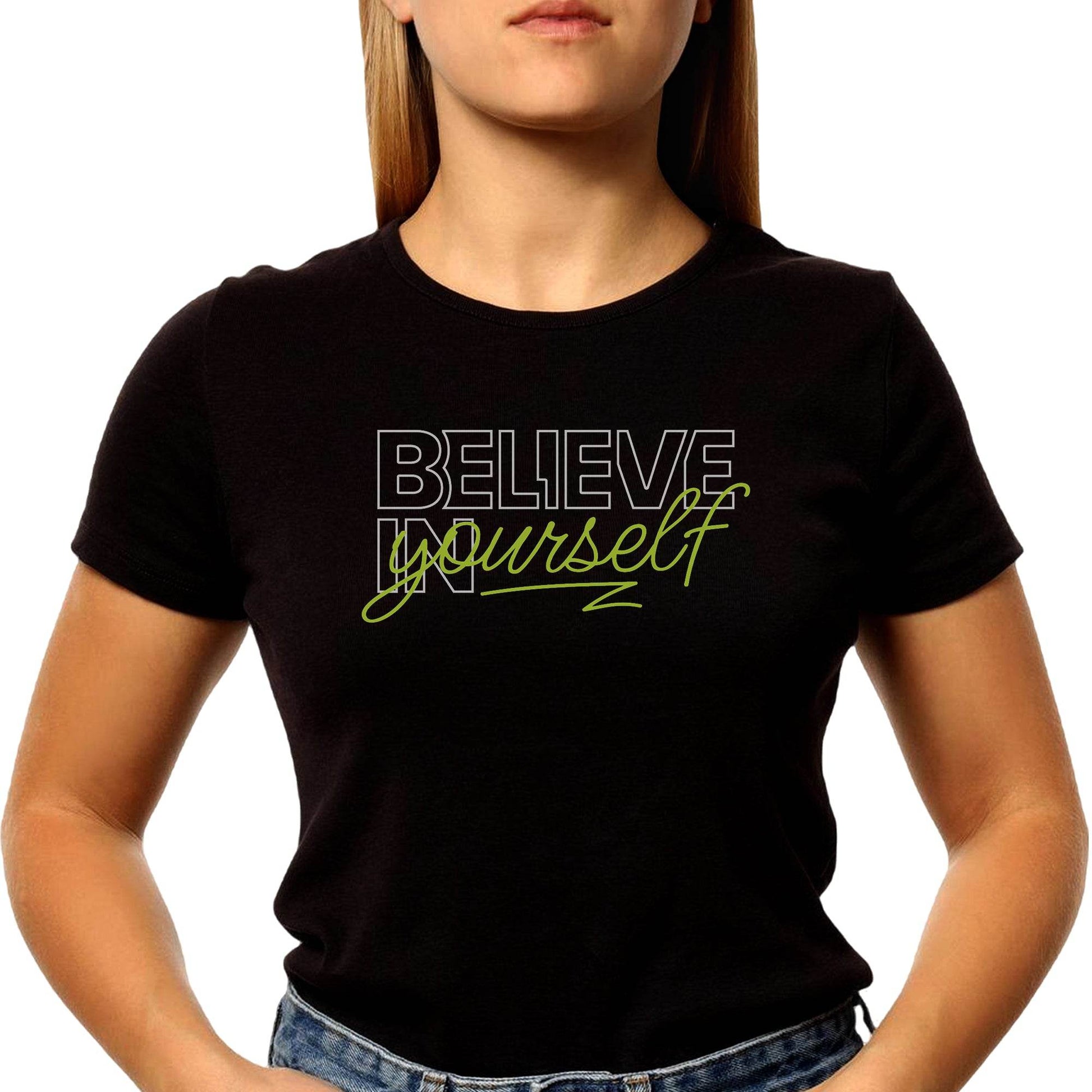 BELIEVE IN YOUR SELF - Unisex Round Neck Regular Fit 100% Combed Cotton Half Sleeve T-Shirt - Mojilo Mart