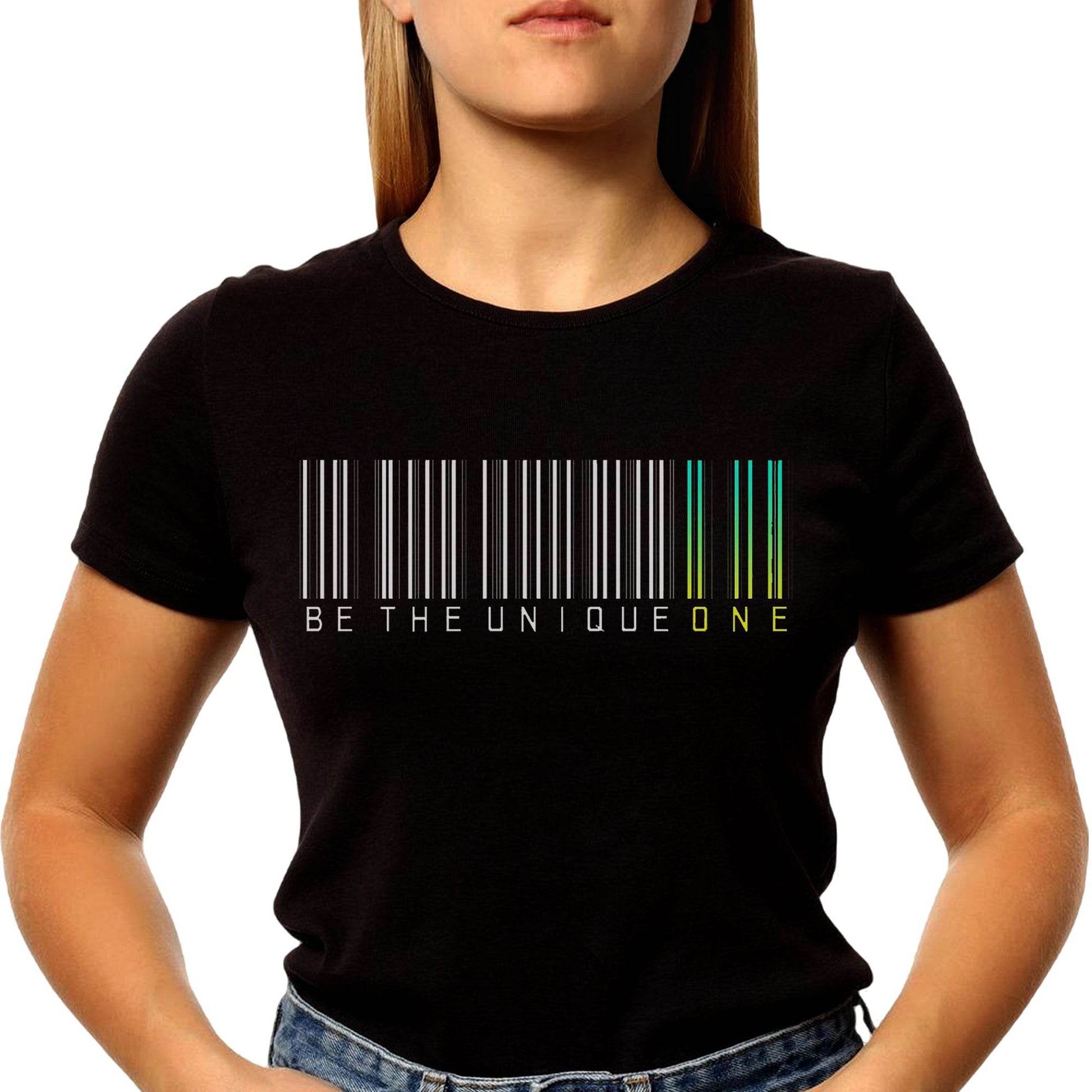 BE THE UNIQUE ONE - Unisex Round Neck Regular Fit 100% Combed Cotton Half Sleeve T-Shirt - Mojilo Mart