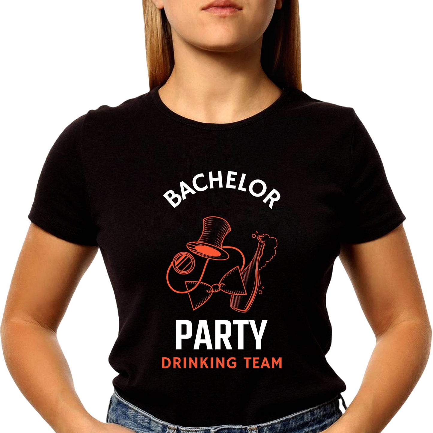 Bachelor Party Drinking Team - Unisex Round Neck Regular Fit 100% Combed Cotton Half Sleeve T-Shirt - Mojilo Mart
