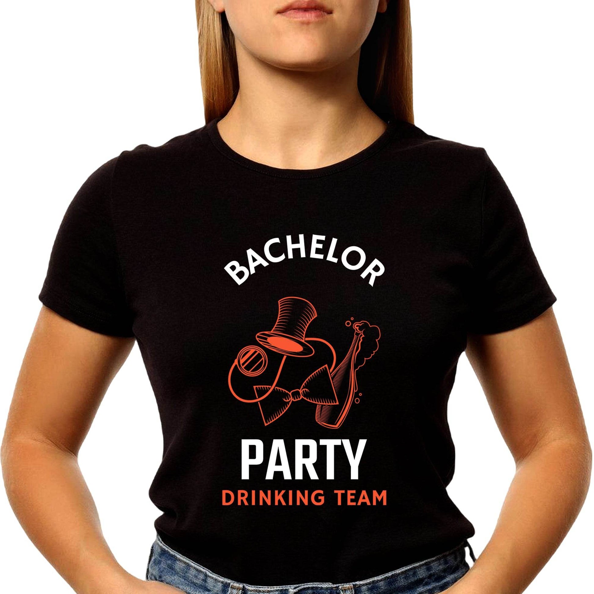 Bachelor Party Drinking Team - Unisex Round Neck Regular Fit 100% Combed Cotton Half Sleeve T-Shirt - Mojilo Mart
