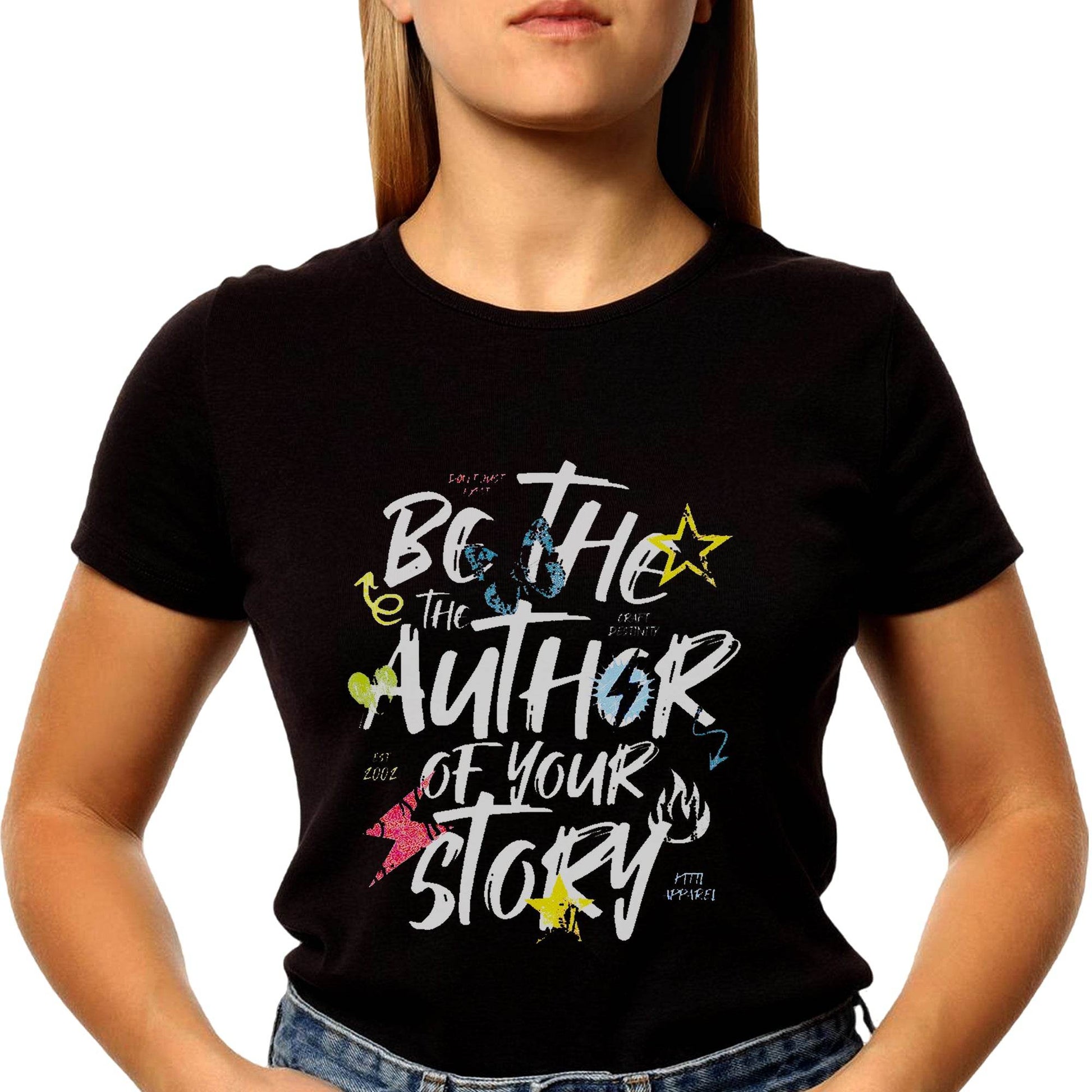 Be The Author Of Your Own Story - Unisex Round Neck Regular Fit 100% Combed Cotton Half Sleeve T-Shirt - Mojilo Mart