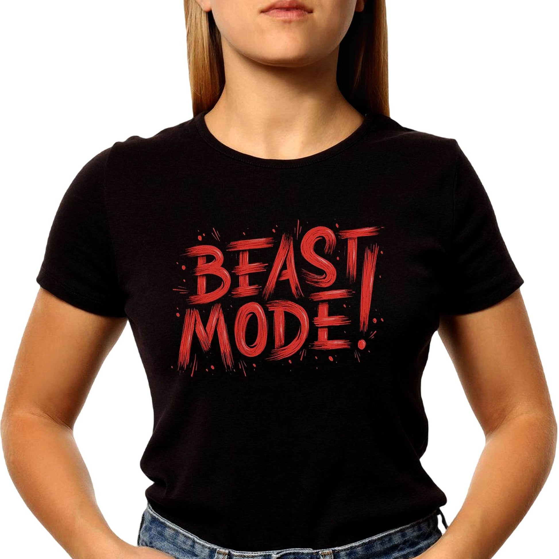 Beast Mode - Unisex Round Neck Regular Fit 100% Combed Cotton Half Sleeve T-Shirt - Mojilo Mart