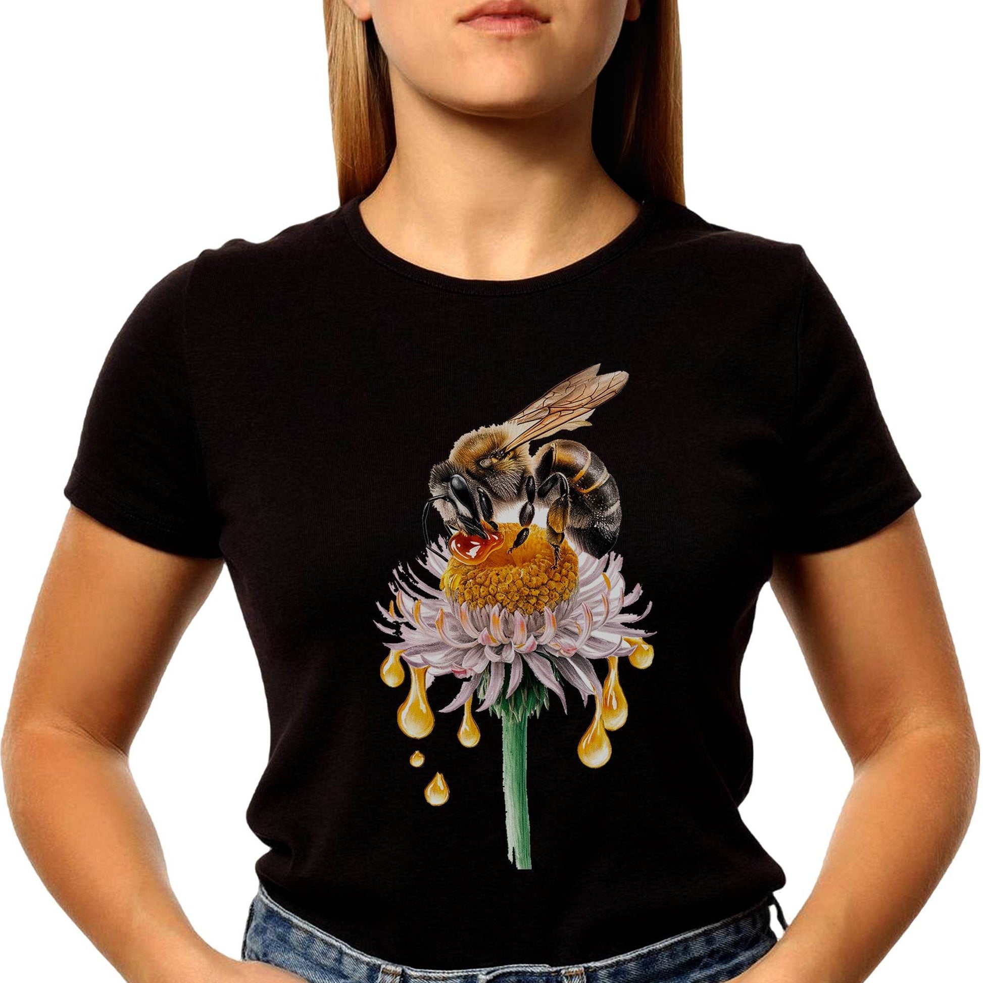 Bee Aesthetic Girls Women - Unisex Round Neck Regular Fit 100% Combed Cotton Half Sleeve T-Shirt - Mojilo Mart