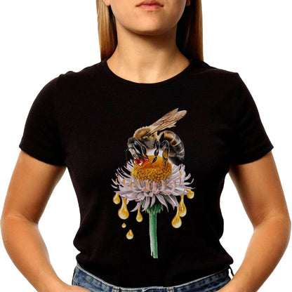 Bee Aesthetic Girls Women - Unisex Round Neck Regular Fit 100% Combed Cotton Half Sleeve T-Shirt - Mojilo Mart