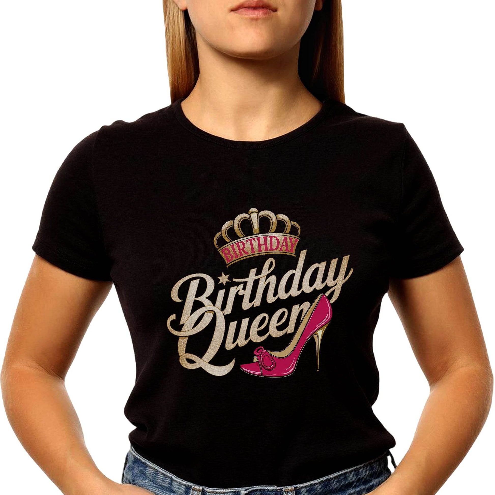 Birthday Queen - Unisex Round Neck Regular Fit 100% Combed Cotton Half Sleeve T-Shirt - Mojilo Mart