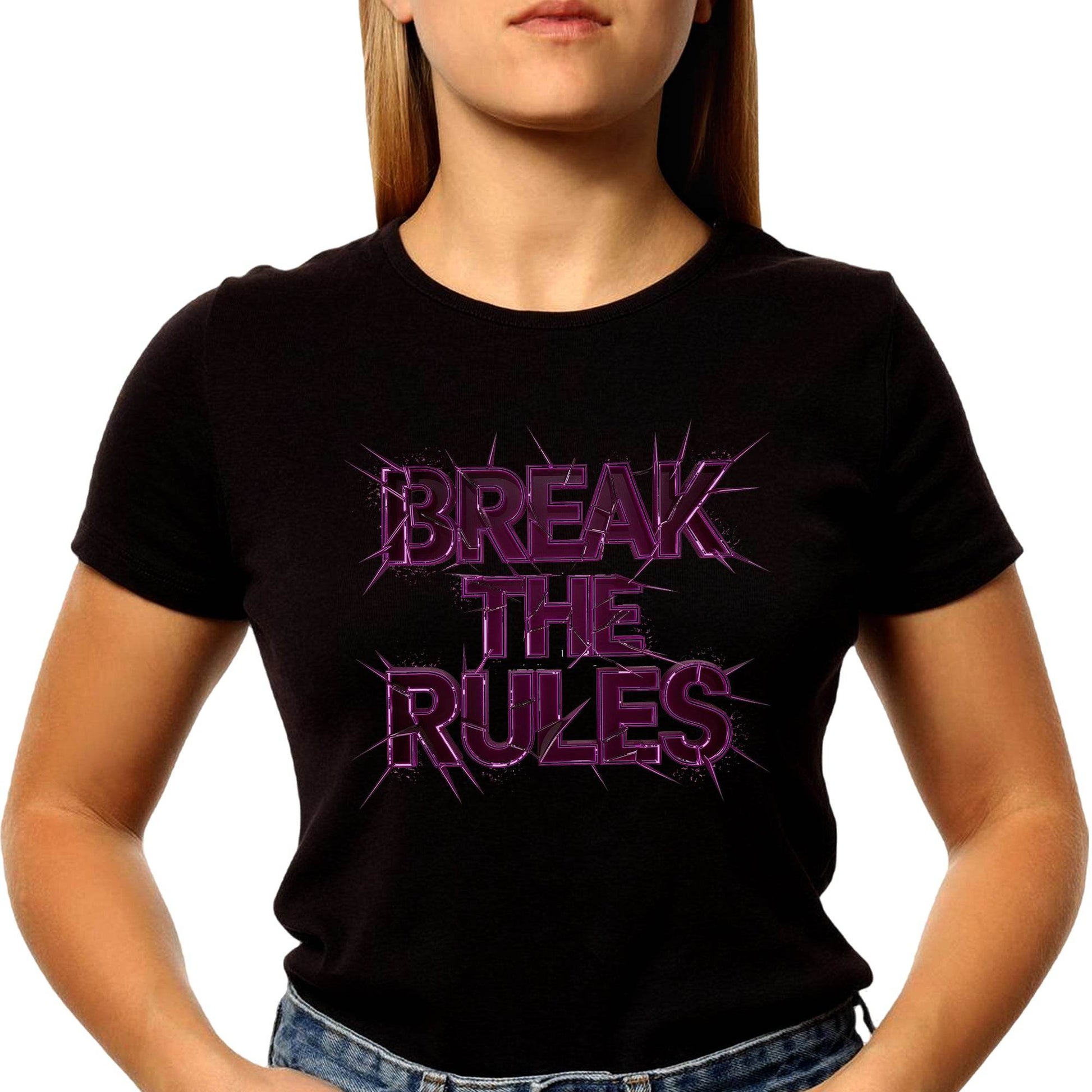 Break The Rules - Unisex Round Neck Regular Fit 100% Combed Cotton Half Sleeve T-Shirt - Mojilo Mart