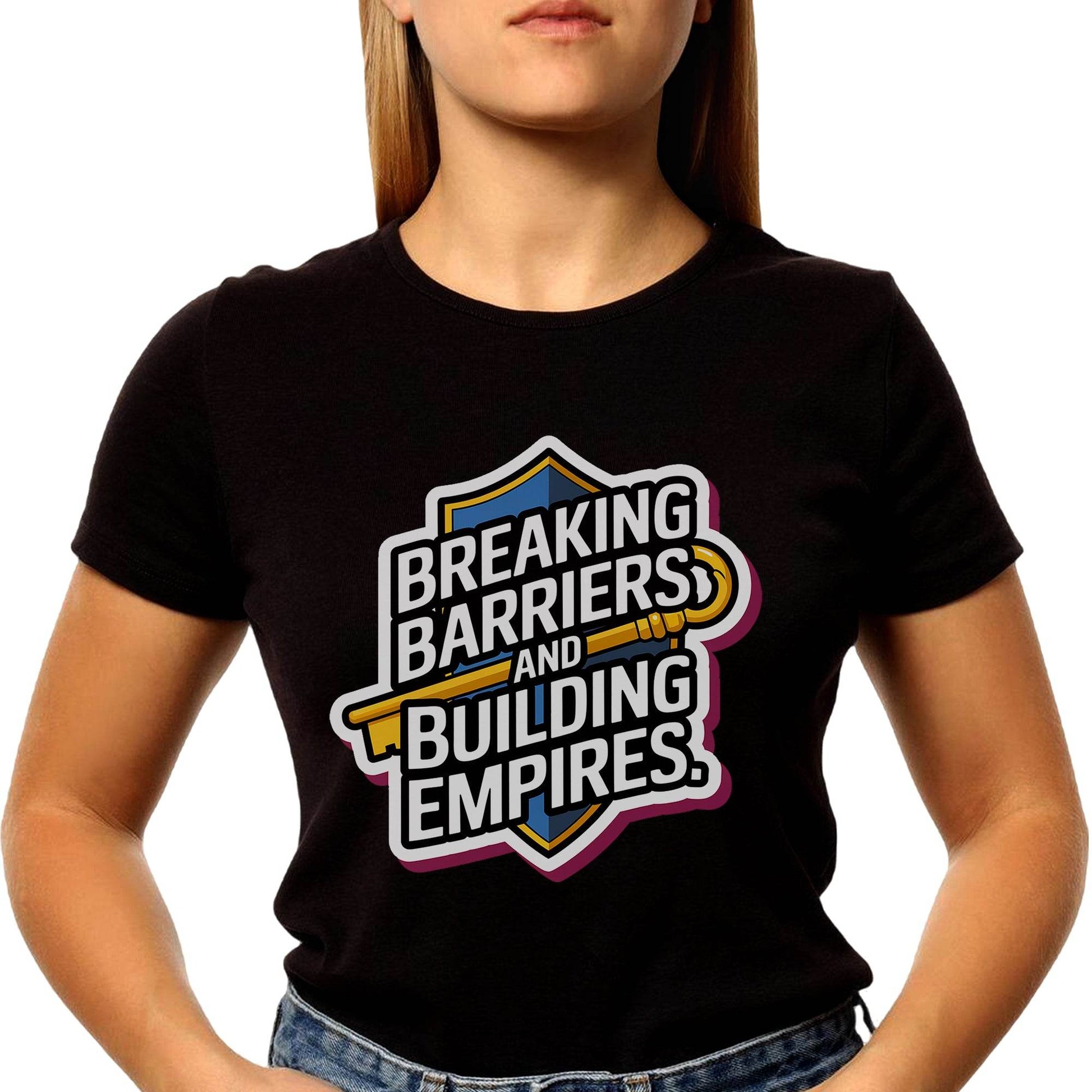 Breaking Barriers And Building Empires - Unisex Round Neck Regular Fit 100% Combed Cotton Half Sleeve T-Shirt - Mojilo Mart