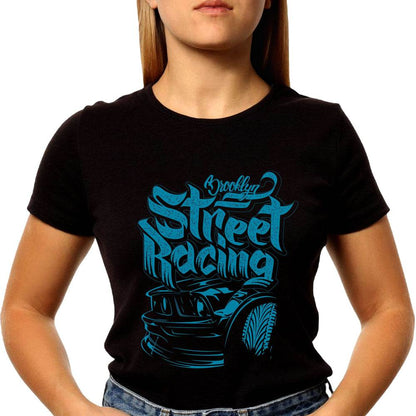 Brooklyn Street Racing - Unisex Round Neck Regular Fit 100% Combed Cotton Half Sleeve T-Shirt - Mojilo Mart
