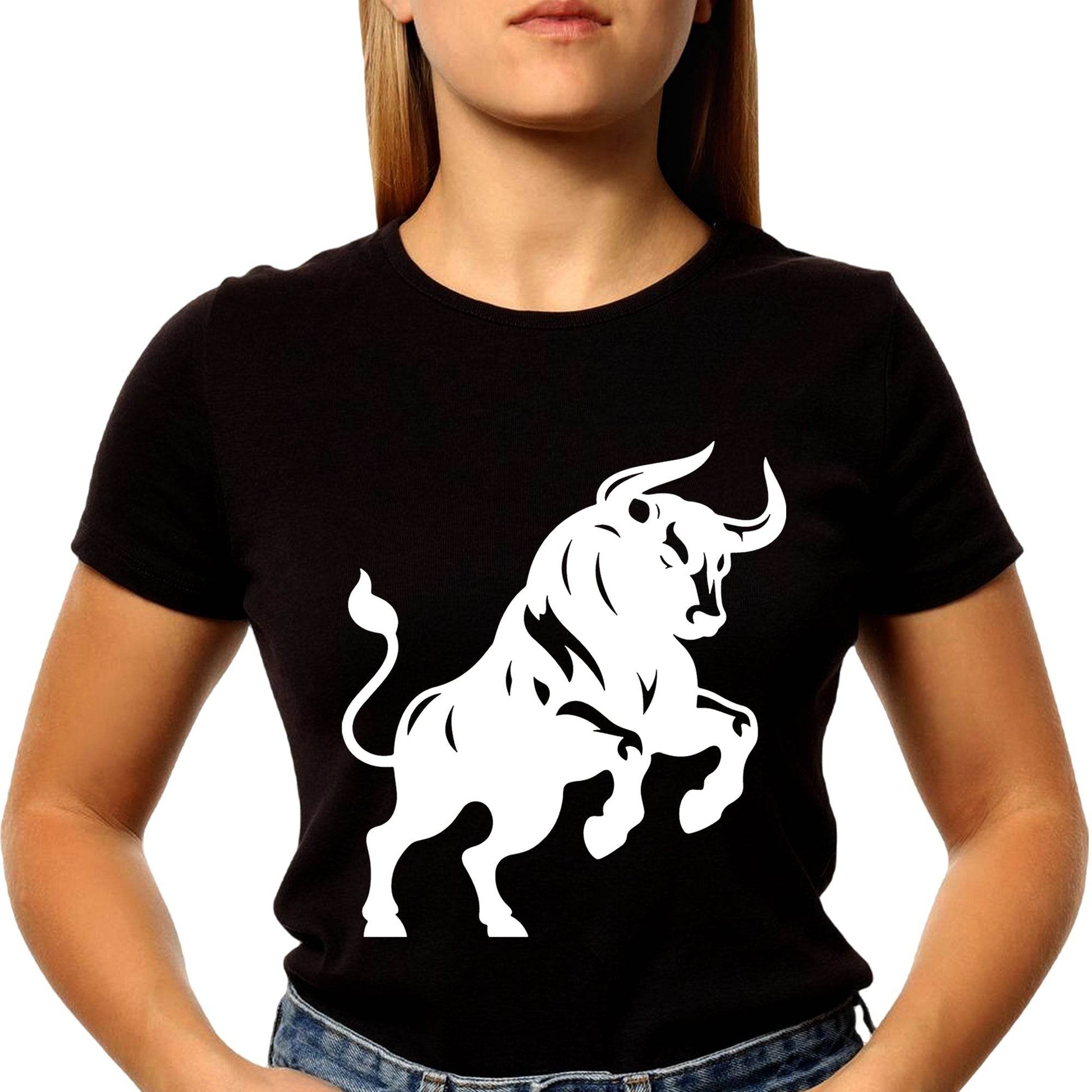 Bullfighting Festival Cowboy Novelty Crewneck Vivid Design - Unisex Round Neck Regular Fit 100% Combed Cotton Half Sleeve T-Shirt - Mojilo Mart
