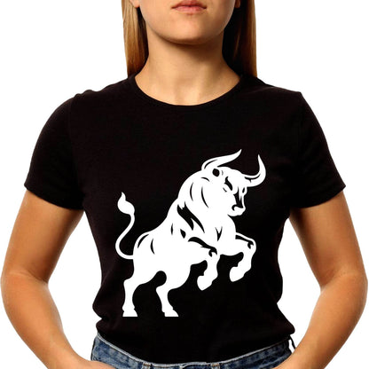 Bullfighting Festival Cowboy Novelty Crewneck Vivid Design - Unisex Round Neck Regular Fit 100% Combed Cotton Half Sleeve T-Shirt - Mojilo Mart