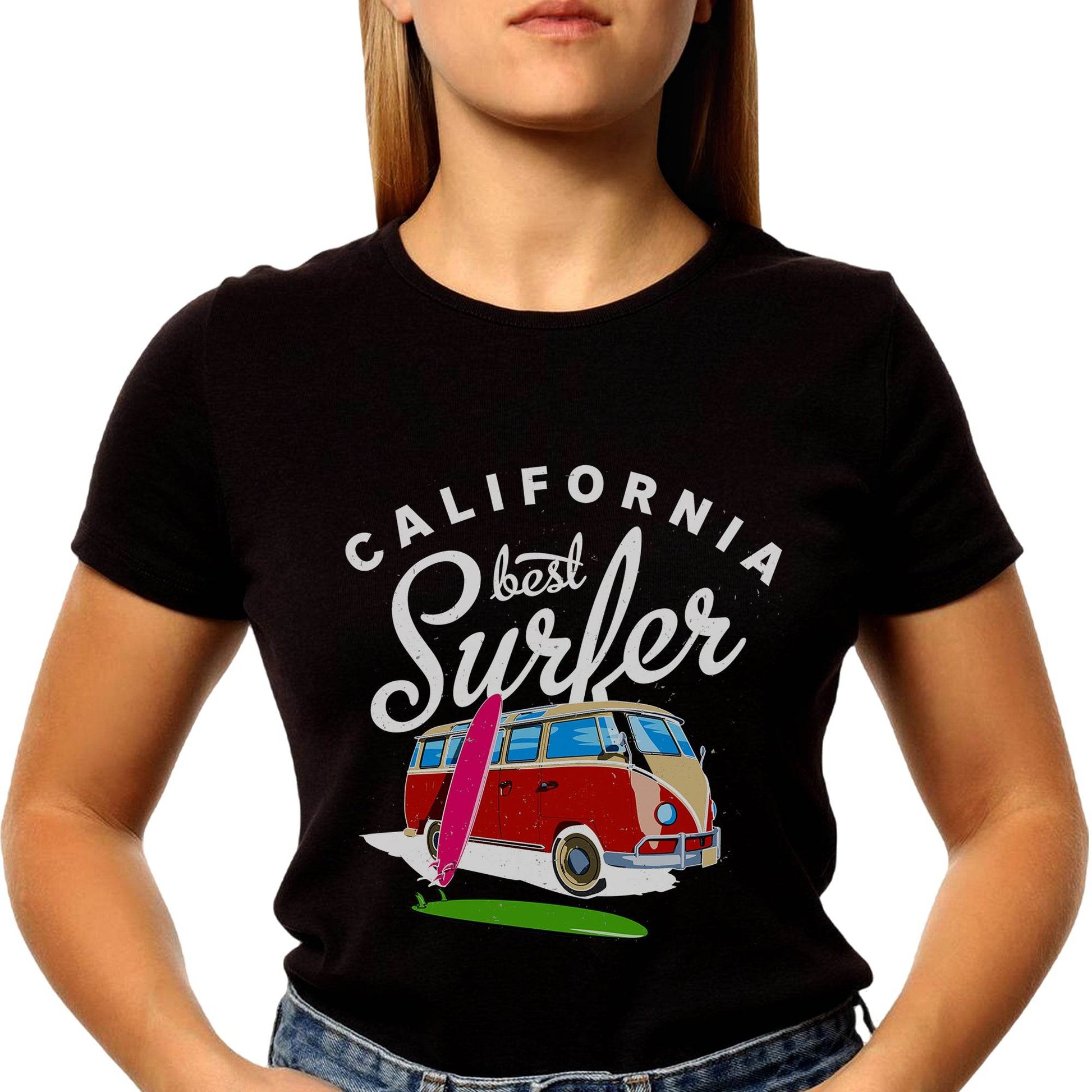 CALIFORNIA BEST Surfer - Unisex Round Neck Regular Fit 100% Combed Cotton Half Sleeve T-Shirt - Mojilo Mart