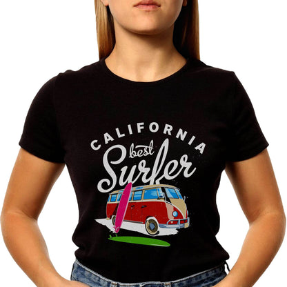 CALIFORNIA BEST Surfer - Unisex Round Neck Regular Fit 100% Combed Cotton Half Sleeve T-Shirt - Mojilo Mart
