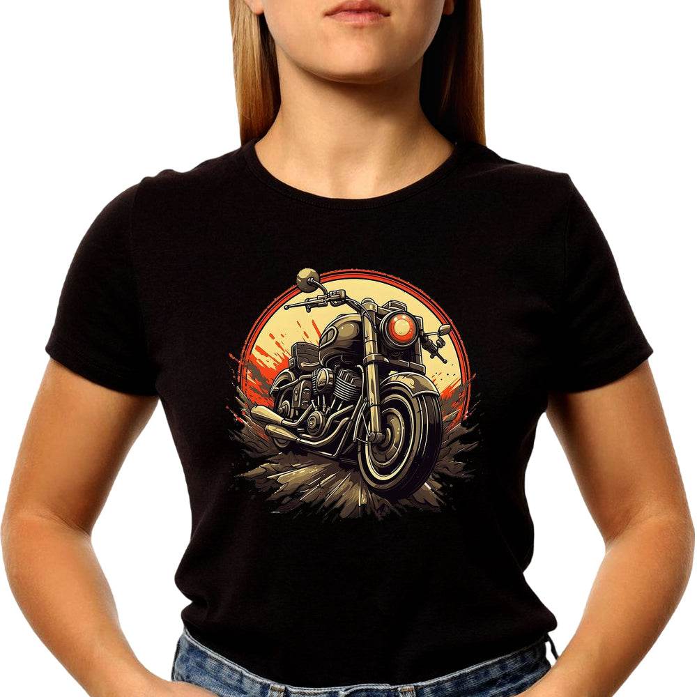 Cafe Cruiser Chronicles Retro Biker Tribute Premium - Unisex Round Neck Regular Fit 100% Combed Cotton Half Sleeve T-Shirt - Mojilo Mart