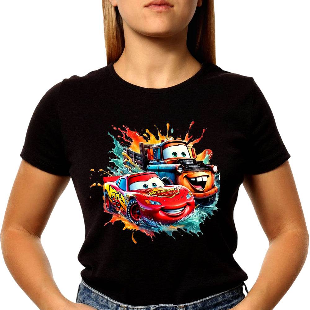 Cars Lightning McQueen - Unisex Round Neck Regular Fit 100% Combed Cotton Half Sleeve T-Shirt - Mojilo Mart