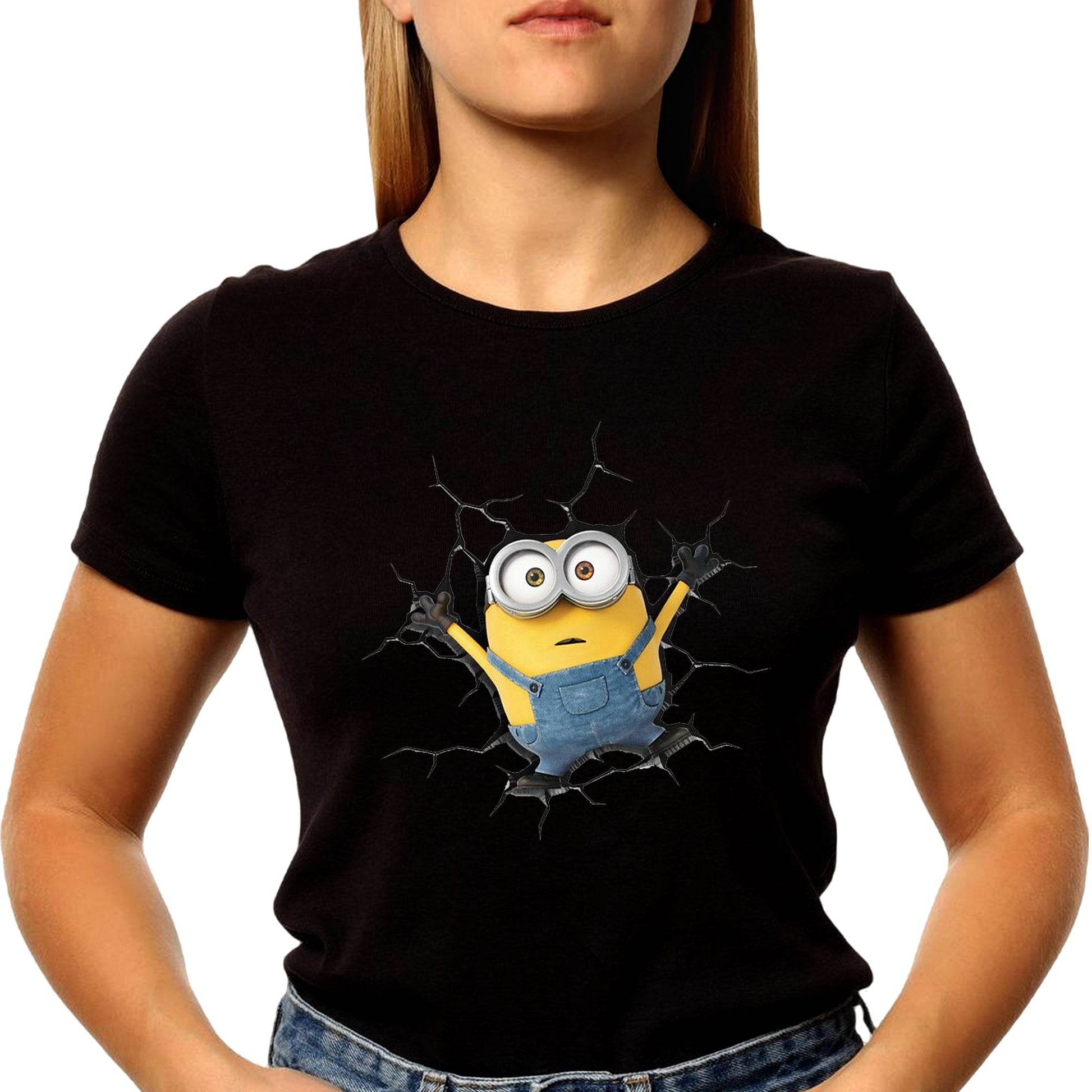 Cartoon Minions - Unisex Round Neck Regular Fit 100% Combed Cotton Half Sleeve T-Shirt - Mojilo Mart