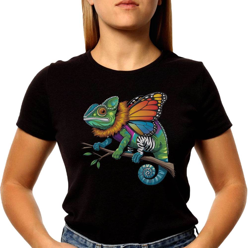 Chameleon Mood Matcher Color Changing Reptile Camouflage - Unisex Round Neck Regular Fit 100% Combed Cotton Half Sleeve T-Shirt - Mojilo Mart