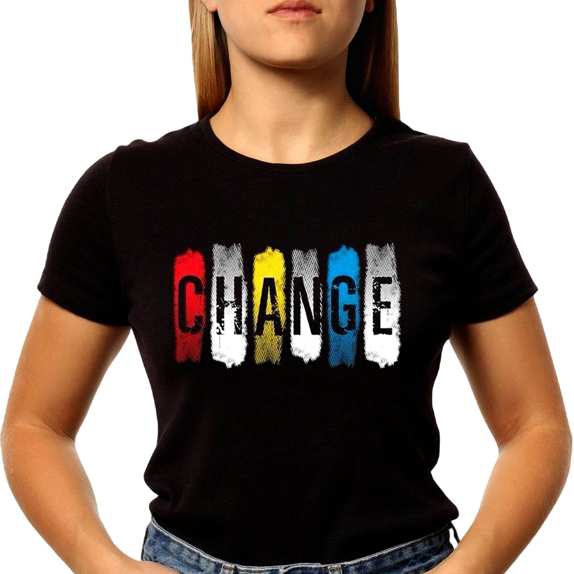 Change - Unisex Round Neck Regular Fit 100% Combed Cotton Half Sleeve T-Shirt - Mojilo Mart