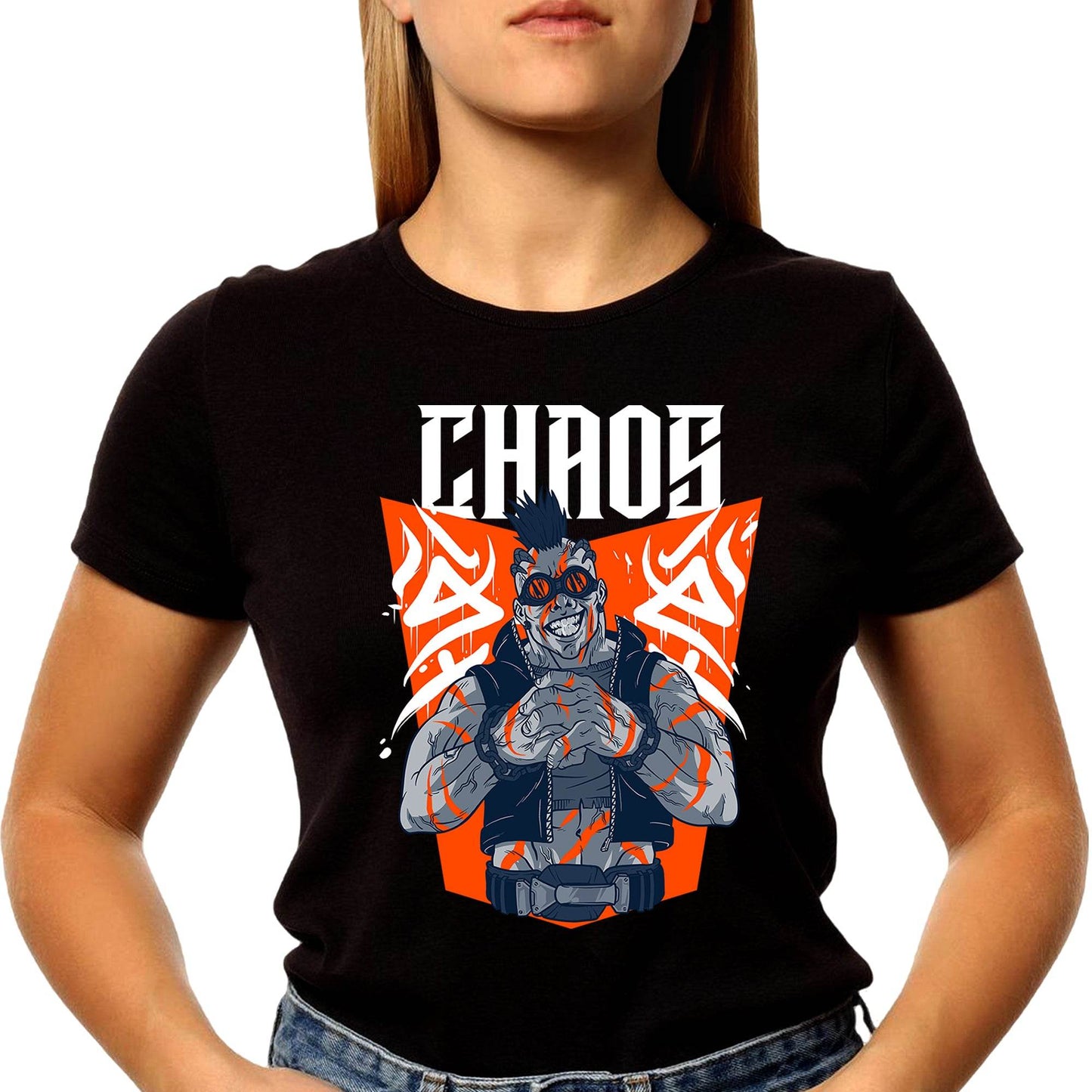 Chaos Graphic - Unisex Round Neck Regular Fit 100% Combed Cotton Half Sleeve T-Shirt - Mojilo Mart